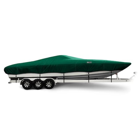 Eevelle Boat Cover INFLATABLE, Outboard Fits 17ft 6in L up to 98in W Green SFINF1798B-HTR